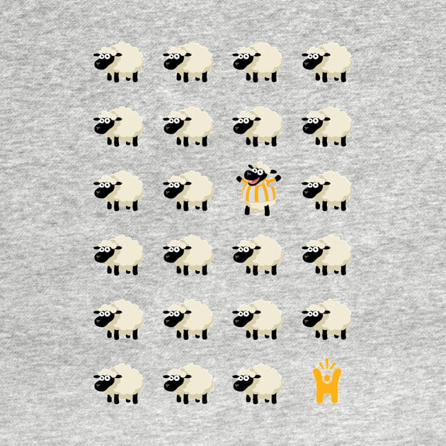 Orange & White Striped - Unique Sheep - Happy-Me by myHappyme